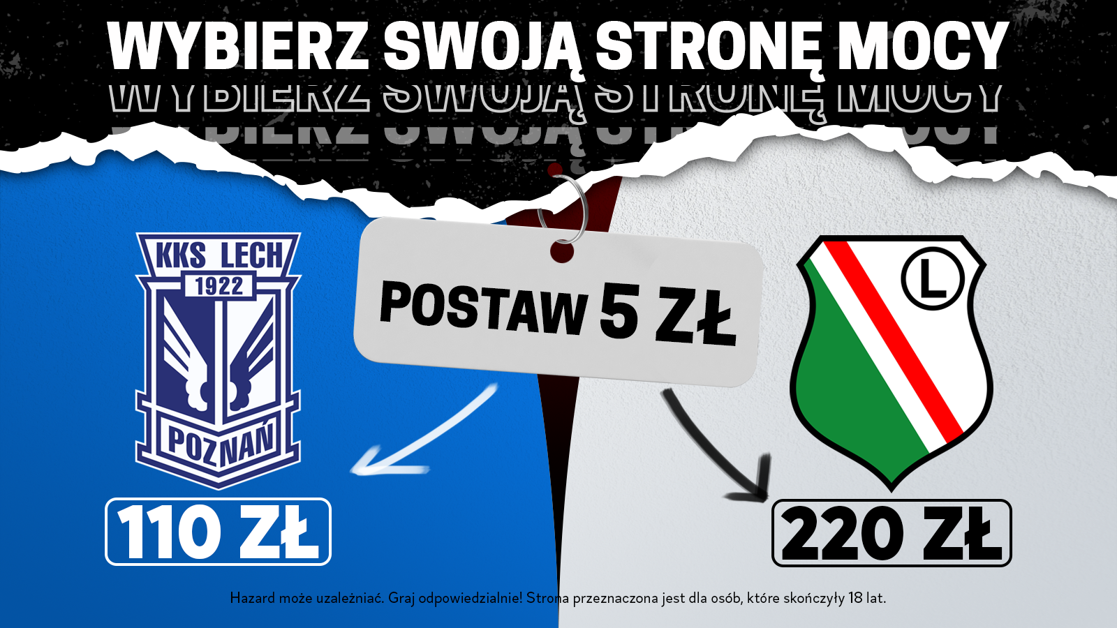 Lech Poznań – Legia Warszawa. Kurs 25 na zwycięstwo Lecha i 50 na zwycięstwo Legii!