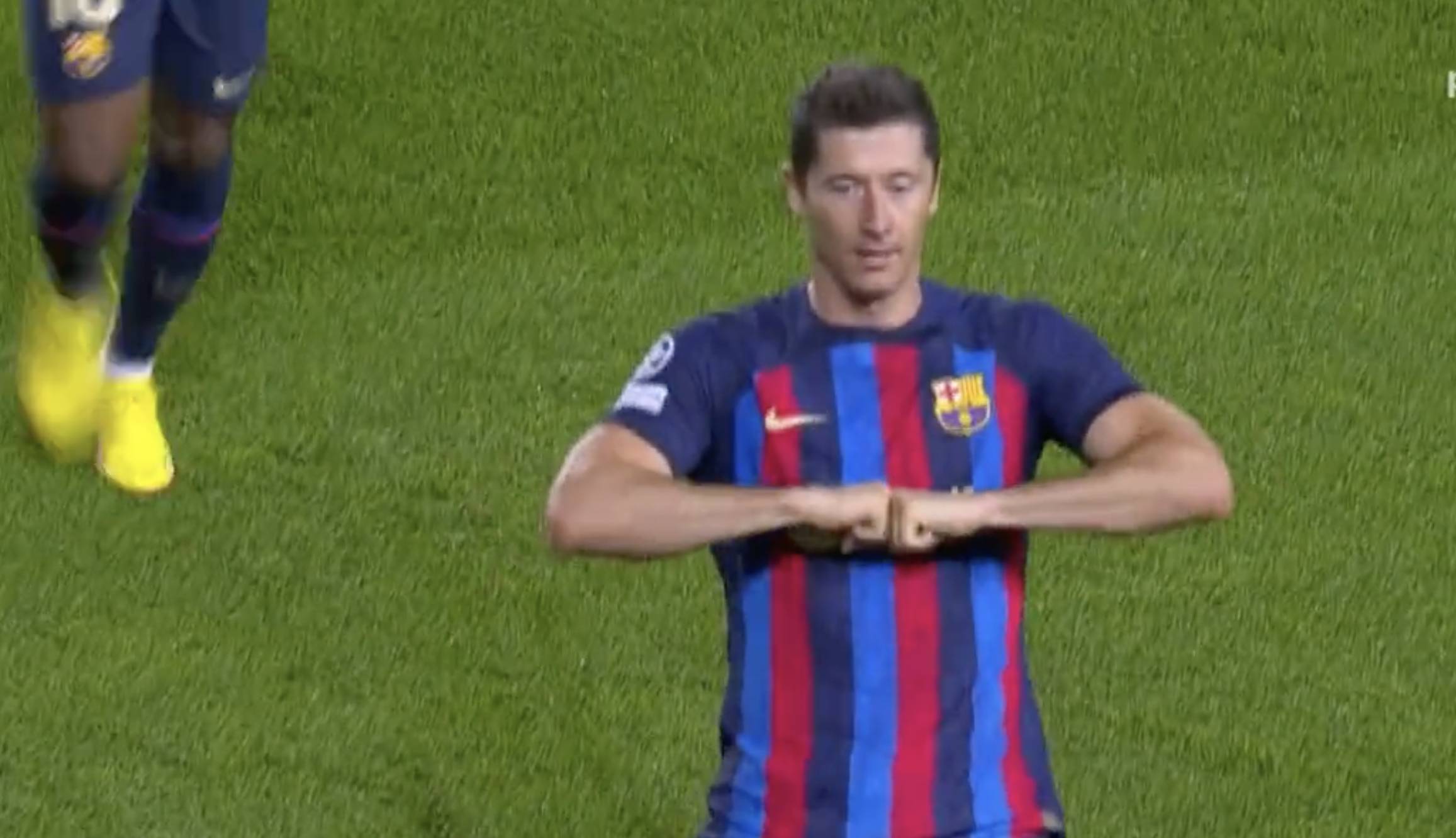 Robert Lewandowski w meczu FC Barcelony