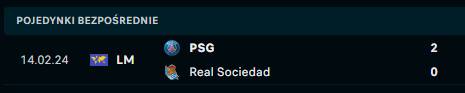 Real Sociedad - PSG h2h