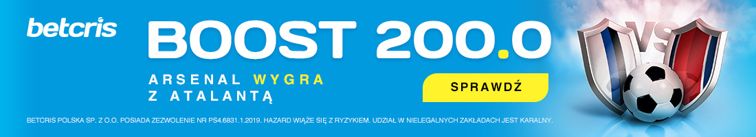 Promocja na wygraną Arsenalu z Atalantą w Betcris