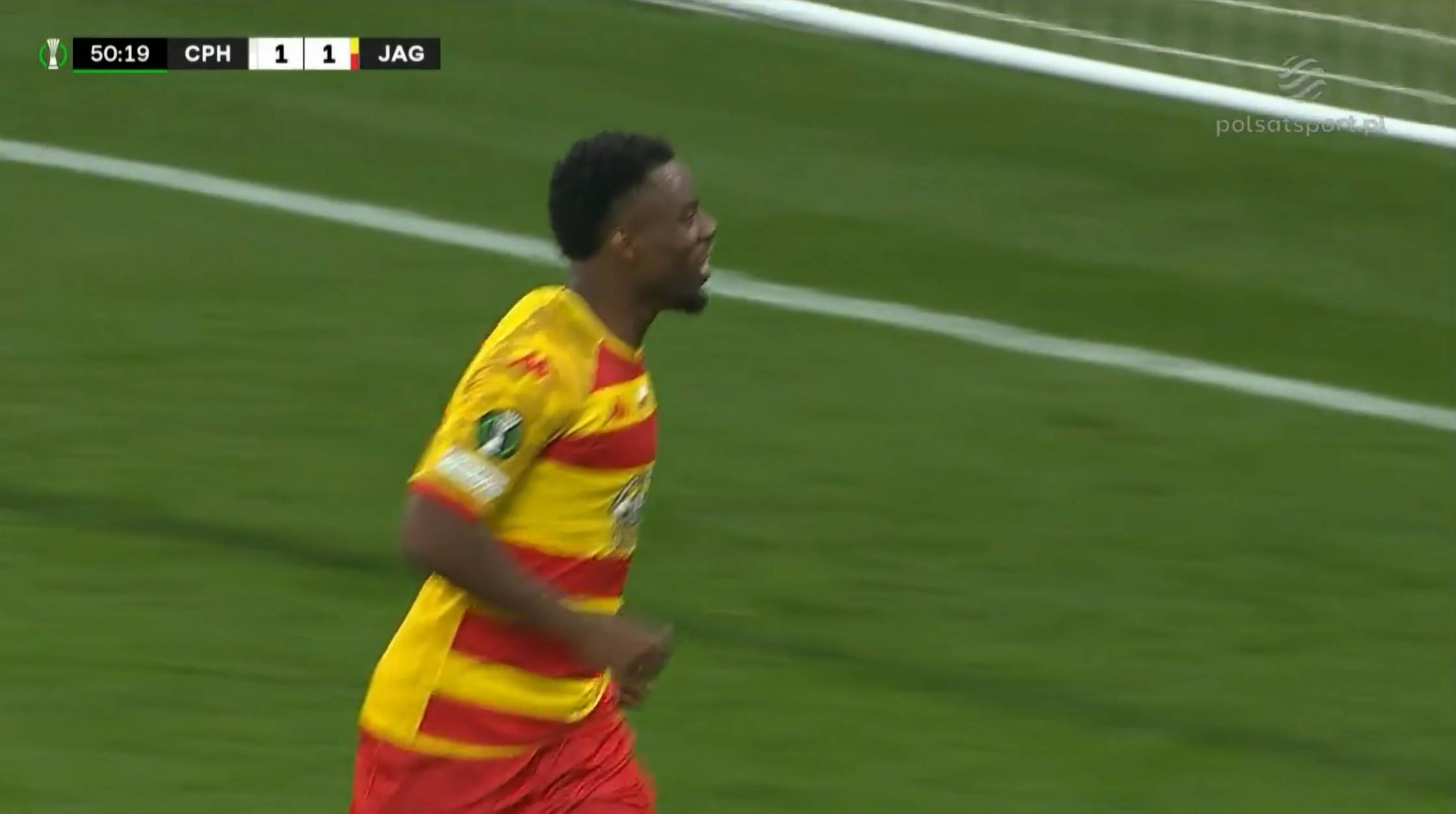 Jagiellonia i gol na 1:1 Afimico Pululu