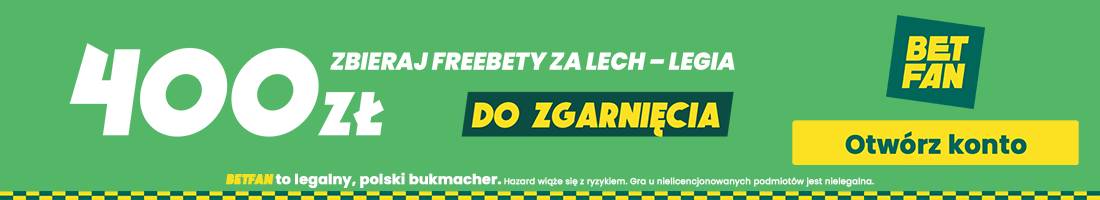 Lech - Legia promocja bukmacherska baner