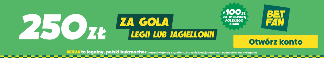 Freebet za gola Legii lub Jagiellonii w Lidze Konferencji