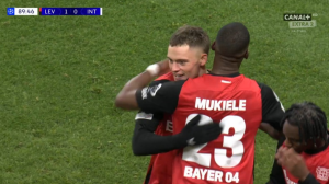 Leverkusen screen Nordi Mukiele goal vs Inter