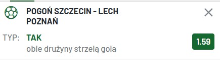 Pogoń Szczecin vs Lech Poznań typy bukmacherskie