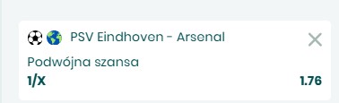 PSV - Arsenal typy bukmacherskie