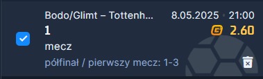Bodo/Glimt vs Tottenham typy bukmacherskie