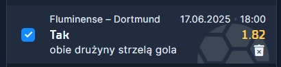 Fluminenese - Borussia Dortmund typy bukmacherskie