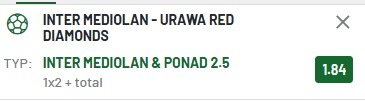Inter Mediolan - Urawa Red Diamonds typy bukmacherskie