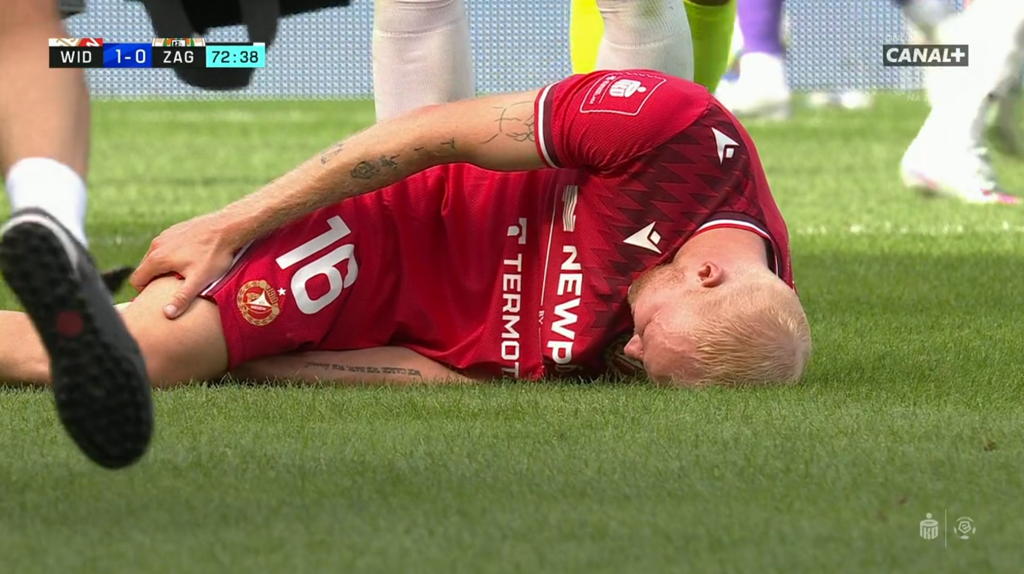 Kontuzja Petera Therkildsena z Widzewa Łódź