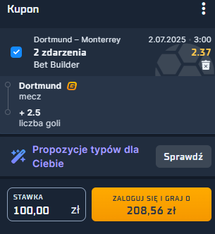 Borussia Dortmund - Monterrey 02.07 - typy i zapowiedź