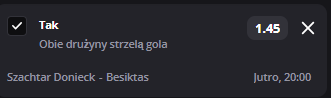 Szachtar - Besiktas 31.07 - typy i zapowiedź
