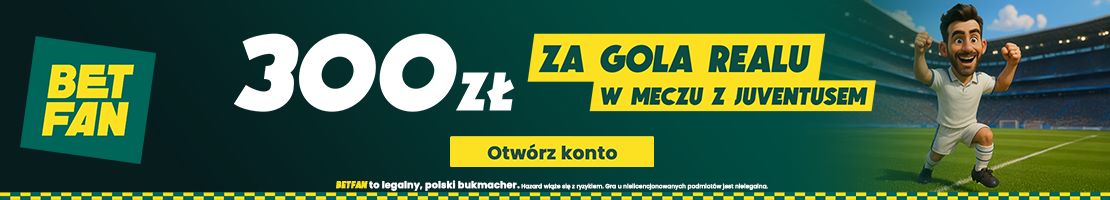 Real Madryt - Juventus promocja bukmacherska baner